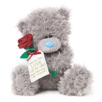 9" Holding Rose & Tag Verse Me to You Bear Extra Image 2 Preview